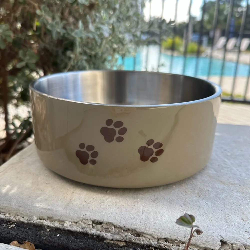 Stainless Steel Double Insulated Non Skid Dog Bowl 64 oz Ain’t Too Proud To Beg